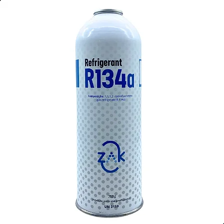 Fluído Refrigerante R134a 750 Gramas Lata Zak