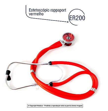 Estetoscópio Rappaport Vermelho ER200