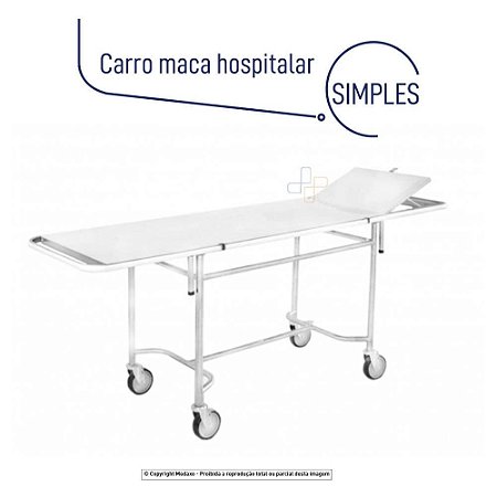 Carro Maca Hospitalar Simples leito removível