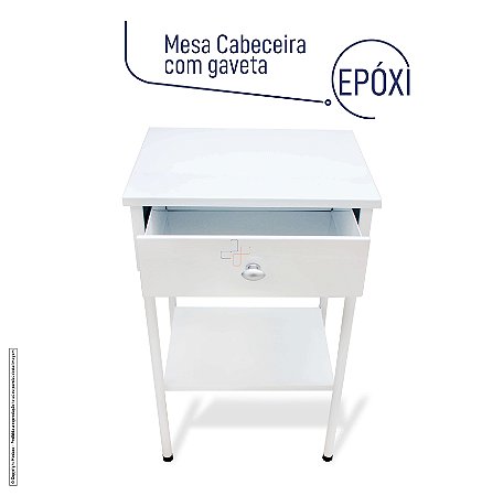 Mesa Cabeceira Com Gaveta Pint. Epóxi He