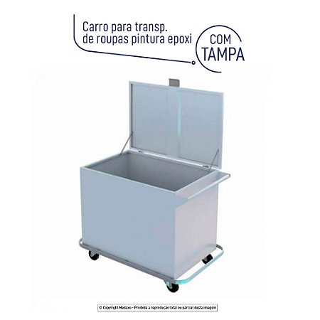 Carro Para Transp. De Roupas Pint. Epoxi C/ Tampa SL