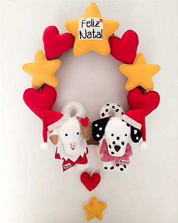 Guirlanda Natalina Estrelas com 2 pets
