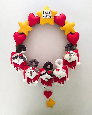 Guirlanda Natalina Estrelas com 5 pets