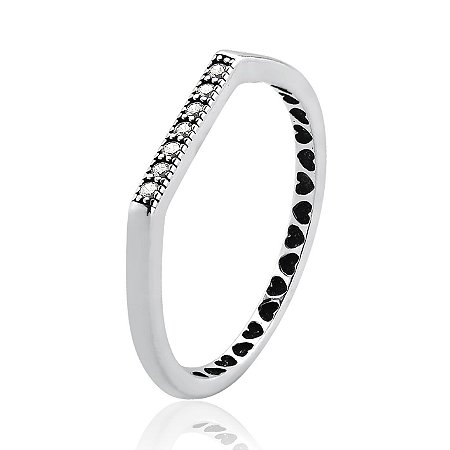 Anel chapado de Prata 925 com pedras