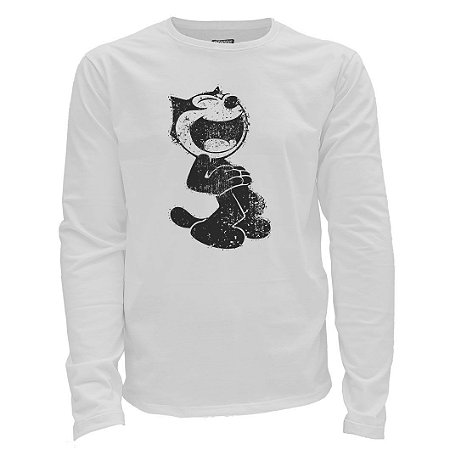 Camiseta manga longa - Gato Félix Rindo