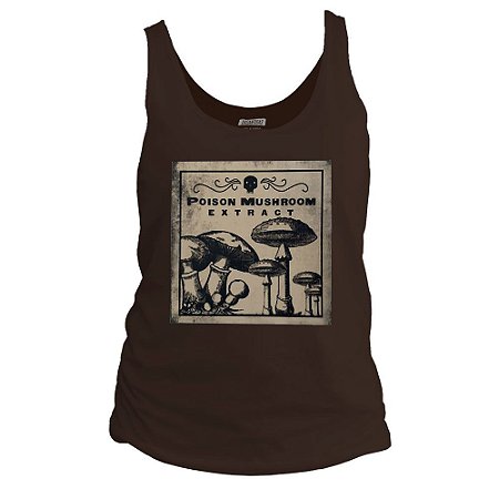 Camiseta regata feminina - Rotulo Antigo Poison Mushroom