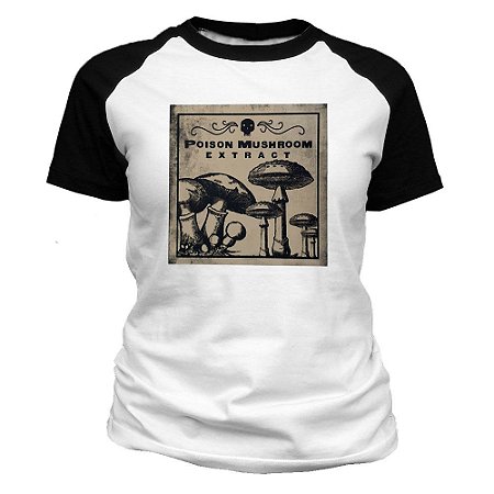 Camiseta feminina - Rotulo Antigo Poison Mushroom