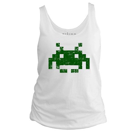 Camiseta regata feminina Space Invaders