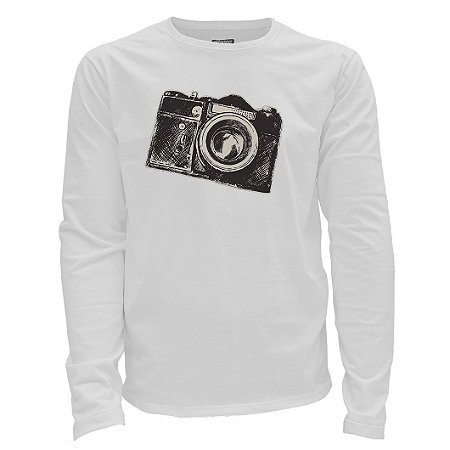 Camiseta manga longa Câmera Fotográfica