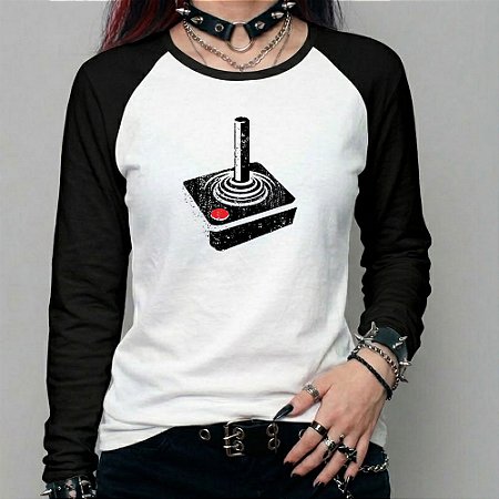 Camiseta manga longa feminina Atari - Joystick