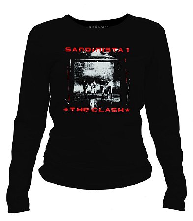 Camiseta manga longa feminina - The Clash - Sandinista.