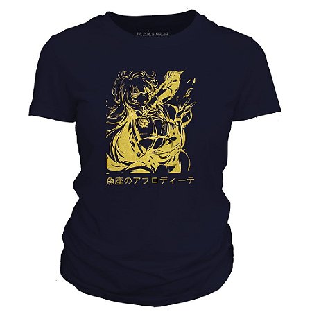 Camiseta feminina - Cavaleiros do Zodíaco - Saint Seiya - Afrodite De Peixes.