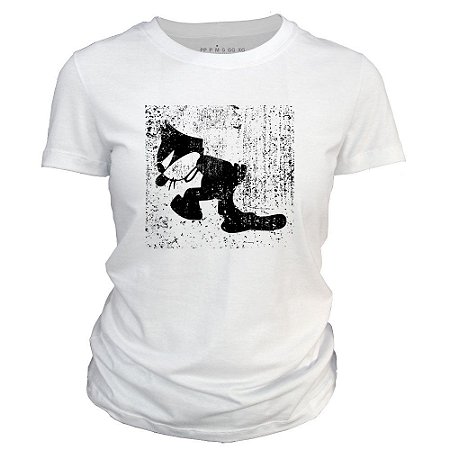 Camiseta feminina - Gato Félix Bravo.