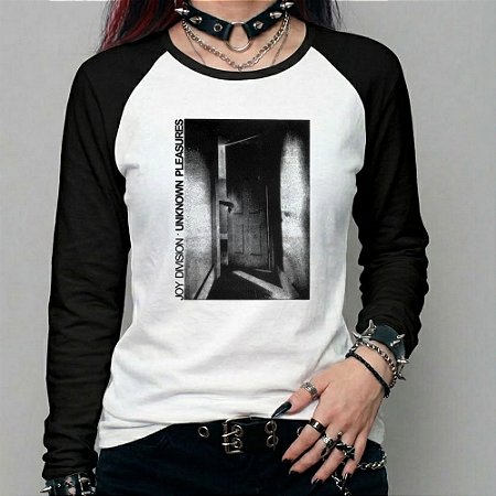Camiseta manga longa feminina - Joy Division - Unknown Pleasures - B.