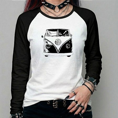 Camiseta manga longa feminina - Kombi.