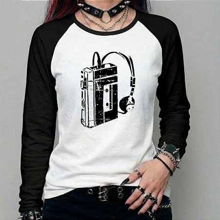 Camiseta manga longa feminina - Walkman.