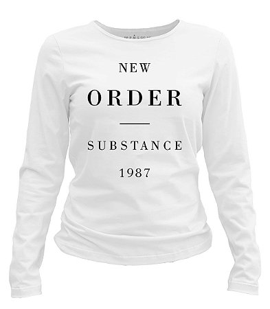 Camiseta manga longa feminina - New Order - Substance - 1987