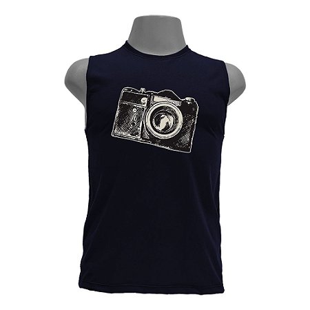 Camiseta regata masculina Câmera Fotográfica