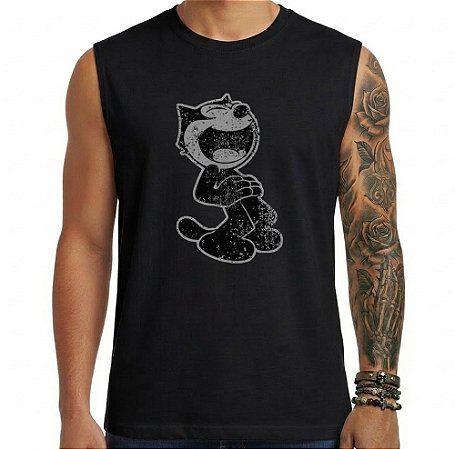 Camiseta regata masculina - Gato Félix Rindo
