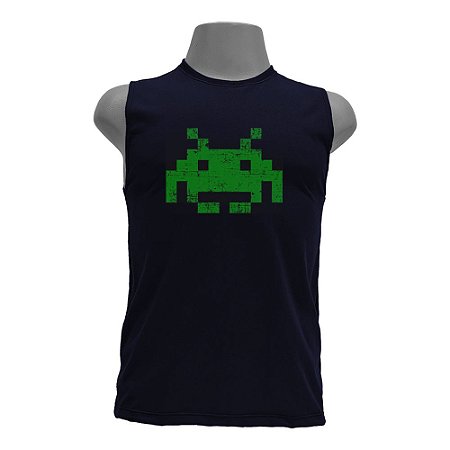 Camiseta regata masculina Space Invaders
