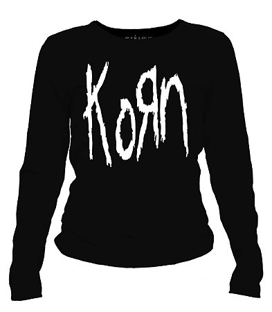 Camiseta manga longa feminina - Korn
