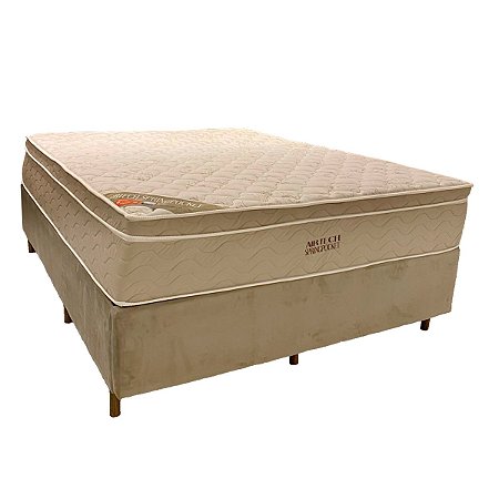 Conj. Cama Box Ortobom Molas Pocket Fort Airtech Spring