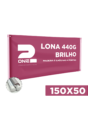 Faixa Personalizada 150x50cm - Lona 440g