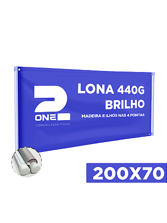 Faixa Personalizada 200x70cm - Lona 440g