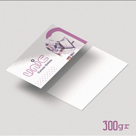 Cartão de Visita couchê Brilho  | 4x0  | 48x88mm  | 300g