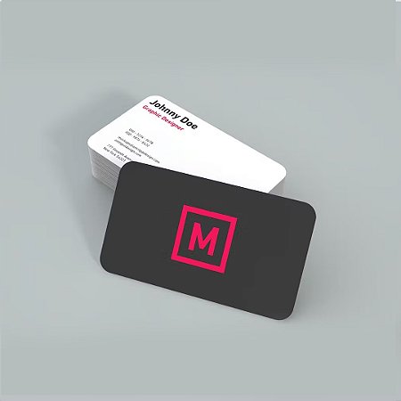 Cartão de Visita Cantos Arredondados  | 4x4  | 48x88mm  | 300g