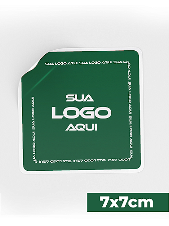 Adesivos Personalizados  7x7cm - Corte Quadrado