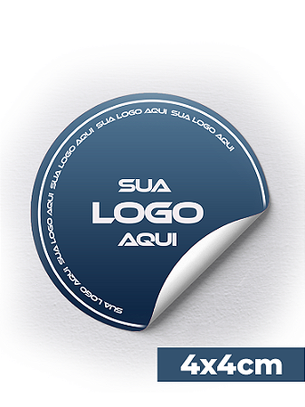 Adesivos Personalizados 4x4cm - Corte Redondo