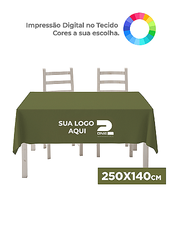 Toalha de Mesa Personalizada em Oxford 250x140cm