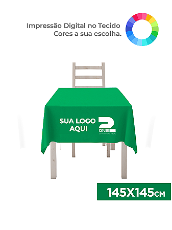 Toalha de Mesa Personalizada em Oxford  145x145cm