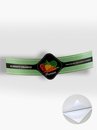 Rótulo em BOPP Perolado Branco 12x5cm