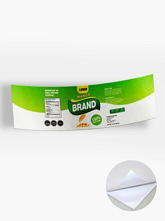 Rótulo em BOPP Perolado Branco 30x10cm