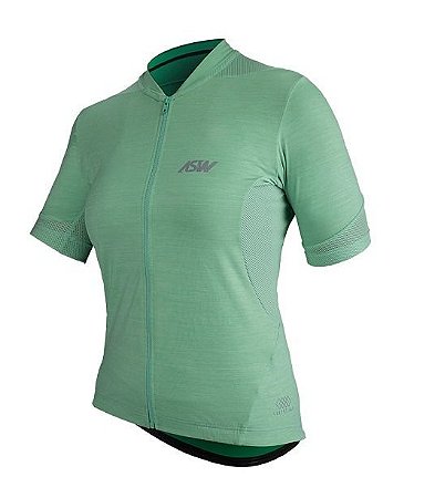 Camisa Ciclismo Feminina ASW Essentials Verde Água