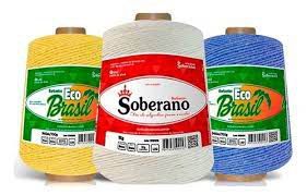 Barbante Soberano Eco Brasil 1kg Número 6 - VÁRIAS CORES