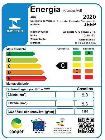 1352334447 - WRANGLER SAHARA 2PT 2.0 GAS.AT8 - 2020