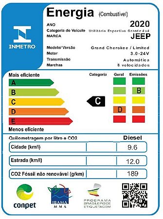 1352334453 - GRAND CHEROKEE LIMITED 3.6 GAS. AT8 - 2020