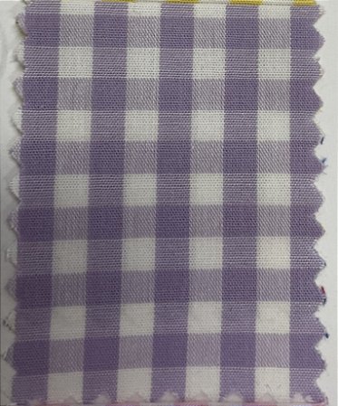 Tecido Tricoline Xadrez 9 XM Lilás Fio Tinto 100% Algodão