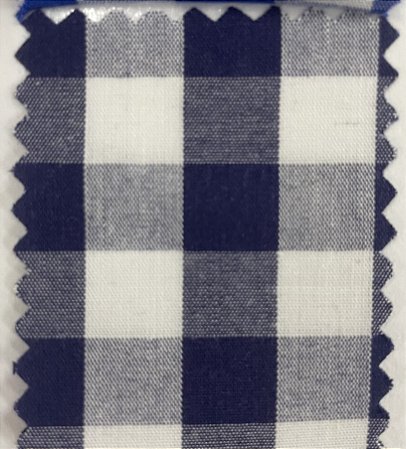Tecido Tricoline Cataguases Xadrez 20XM Azul Marinho Fio Tinto 100% Algodão