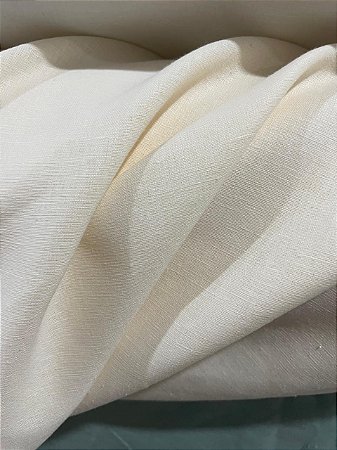 Linho Ankara Misto com Algodão Cor Bege com 2,50 m de Largura
