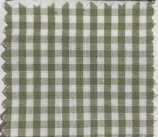 Tecido Tricoline Cataguases Xadrez 8 XM Verde Oliva Fio Tinto 100% Algodão
