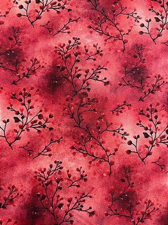 Tecido Tricoline Digital Fabricart Estampa Folhagem Japonesa 100% Algodão