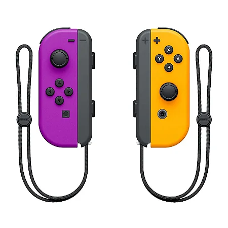 Controle Switch Joycon Roxo e Laranja