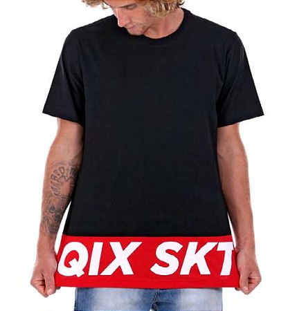 Camiseta Qix Especial preto/vermelho - Loja beco