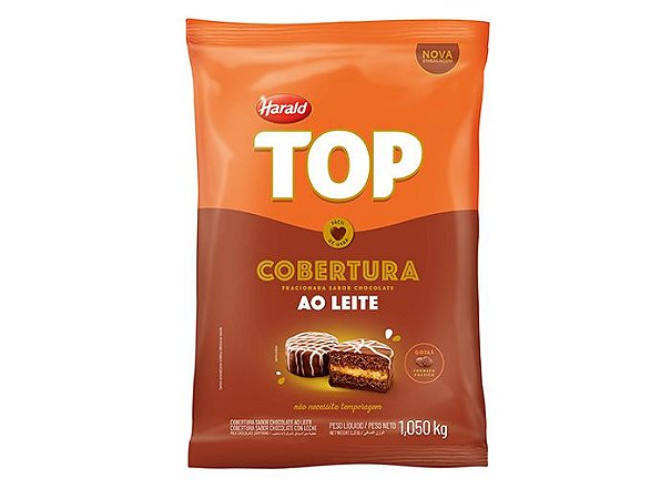 Cobertura Chocolate ao Leite TOP - Gotas 1,050Kg Harald