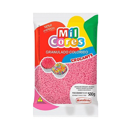 Granulado Crocante Rosa - 500 Gr