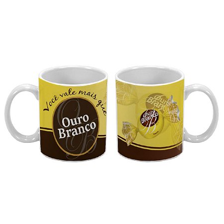 Caneca Divertida 300ml Ouro Branco - 1 unidade